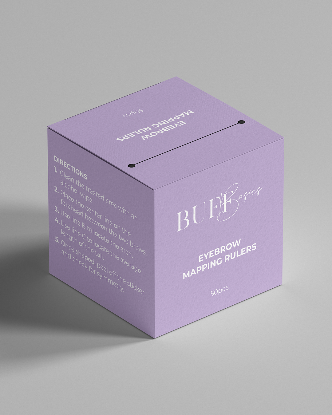 Buff Basics - Augenbrauen Mapping Lineal Aufkleber mit Box - 50pcs