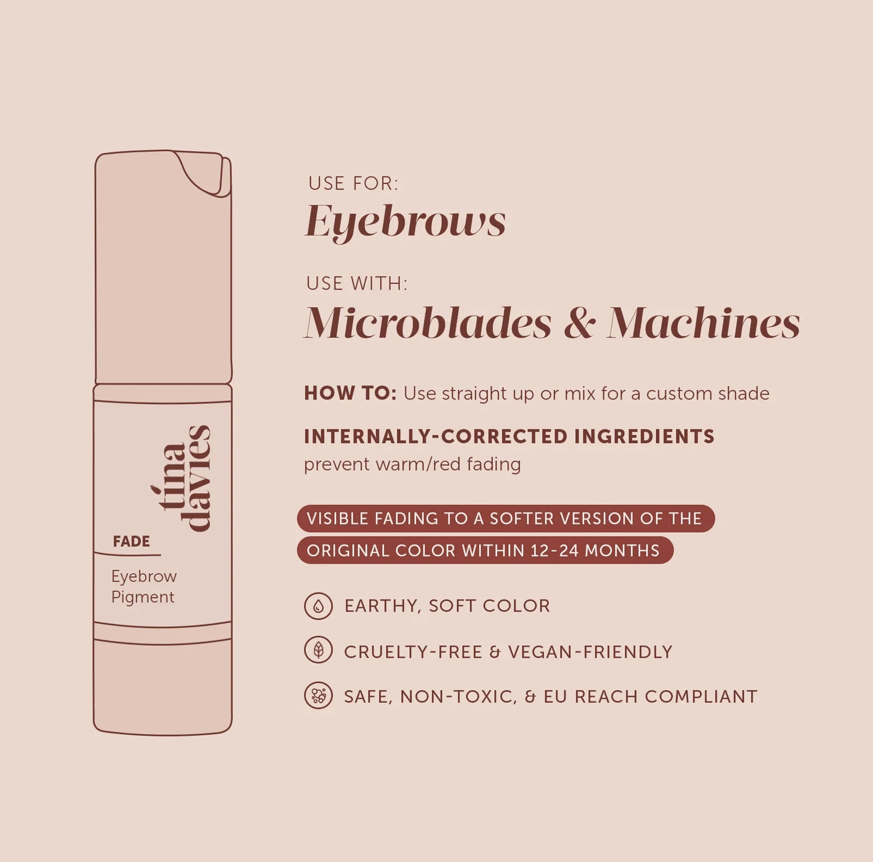 Tina Davies - FADE Augenbrauenpigment Kollektion - 8x15ml