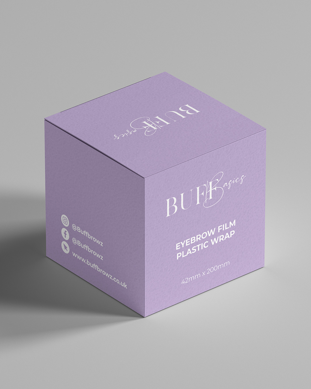 Buff Basics - Supporto e taglierina per involucri di plastica per sopracciglia