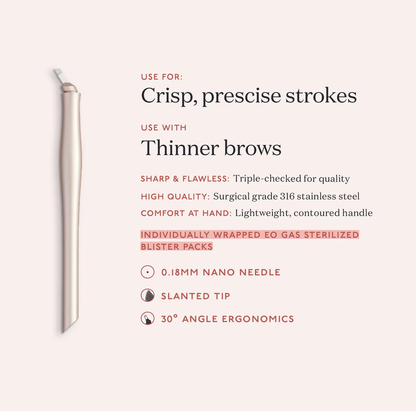 Tina Davies Microblading - 16 Microblade Nano Curve - Scatola da 8