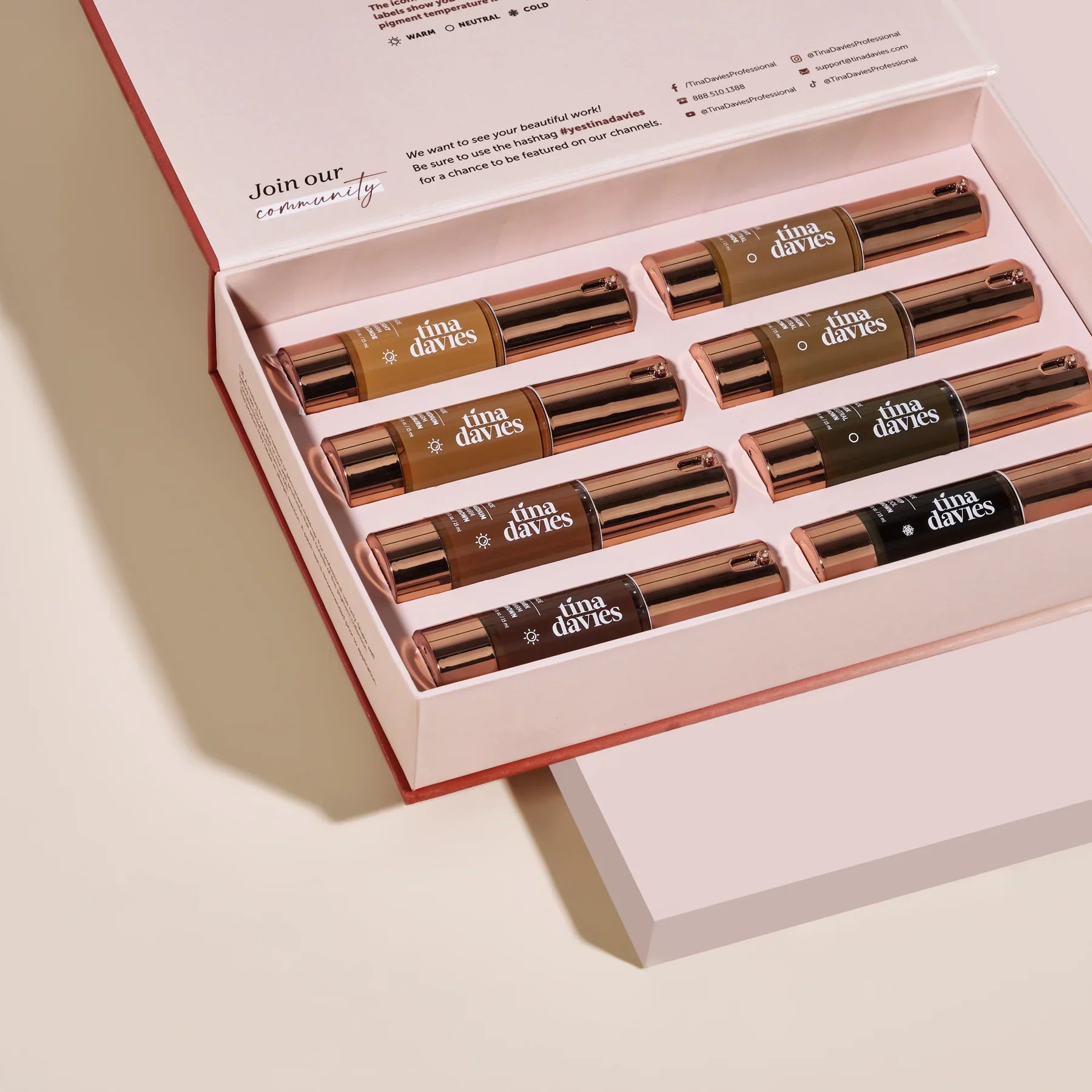 Tina Davies - FADE Eyebrow Pigment Collection - 8x15ml